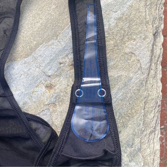 NWOT New Good American Good Body Bad Girl Black Rhinestone Sheer Bodysuit Small - Picture 10 of 13